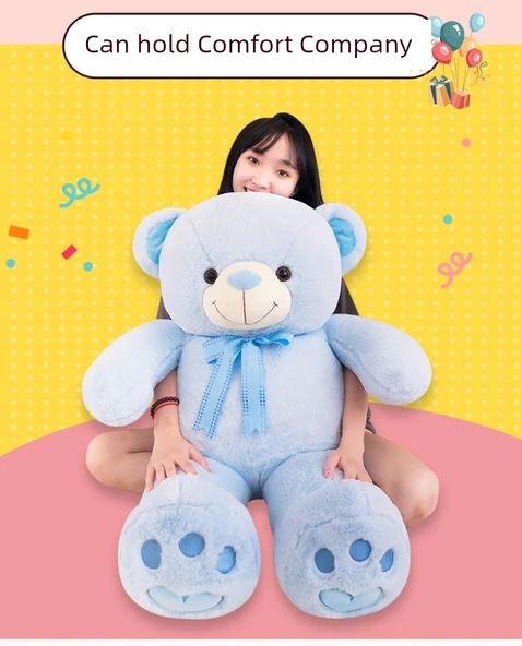 Ayıcık Peluş Yastık - Göl Mavisi - 55cm - 9