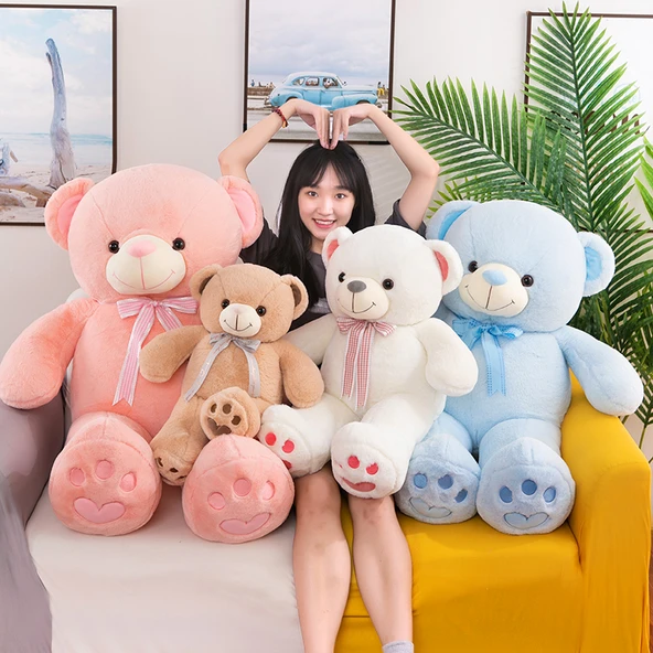 Ayıcık Peluş Yastık - Pembe - 110cm - 5