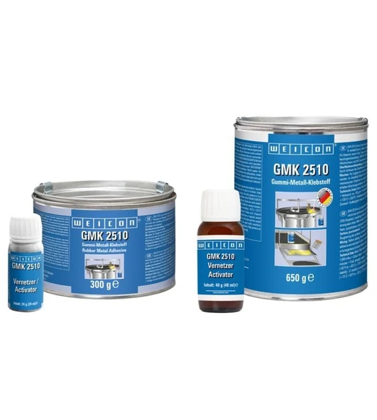 Weicon GMK 2510 Yapıştırıcı 0,69 kg, siyah-Alman Balisi-Ekstra güçlü 2 komponentli kauçuk-metal yapıştırıcı - 2