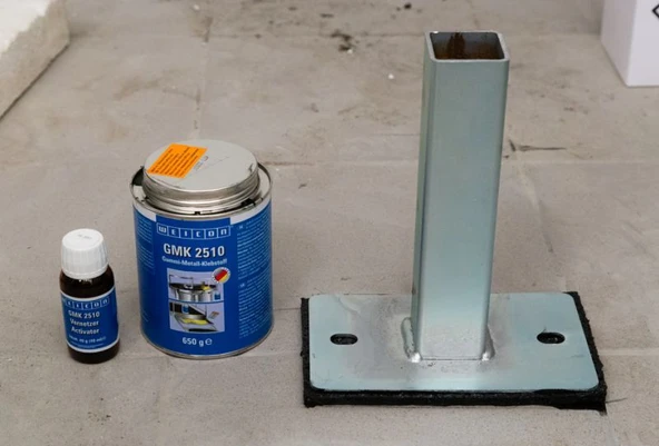 Weicon GMK 2510 Yapıştırıcı 0,69 kg, siyah-Alman Balisi-Ekstra güçlü 2 komponentli kauçuk-metal yapıştırıcı - 7