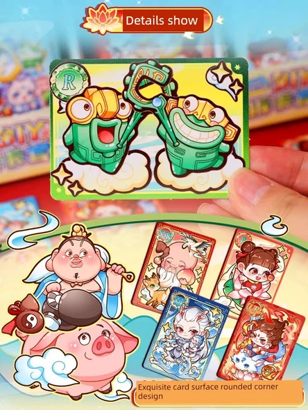 Nezha DIY Kart Çantası - Pony Manzara Cep Çantası Tam Set Rozetli - 12