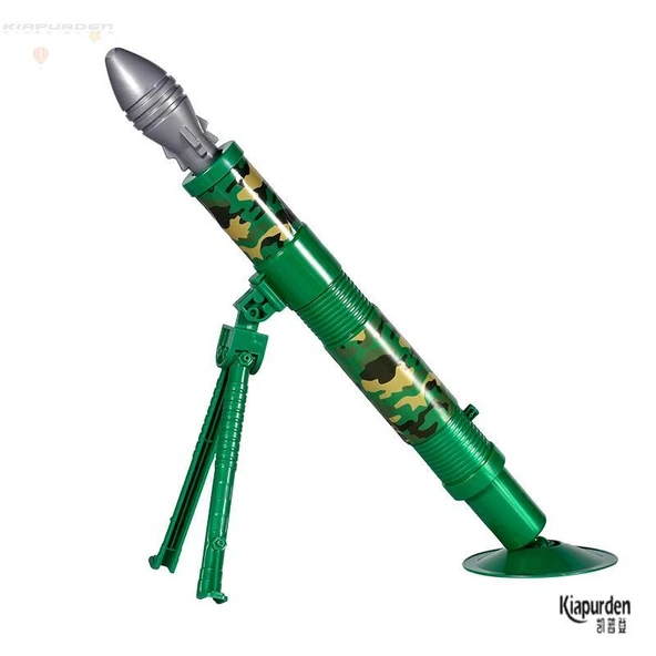 Çocuklar için Mortar Oyuncak Topçu Roket Fırlatıcı - Mortar Araç + 6 Mermi + Hedef - 3
