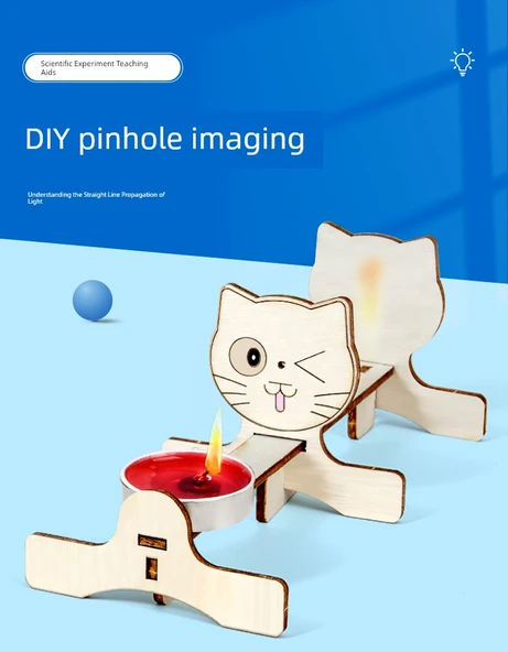 Küçük Delik Görüntüleme Pinhole Kamera Modeli - Ahşap - 7