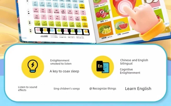 Konuşan Erken Eğitim Sesli Kitap - Aynı Paragrafta Ses Sallama - 2024 Yeni - 0-7 Yaş - 56 Tema - Resim 8