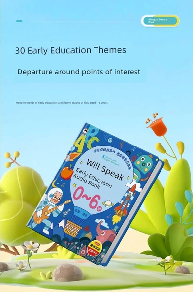 Konuşan Erken Eğitim Sesli Kitap - Aynı Paragrafta Ses Sallama - 2024 Yeni - 0-7 Yaş - 56 Tema - Resim 11