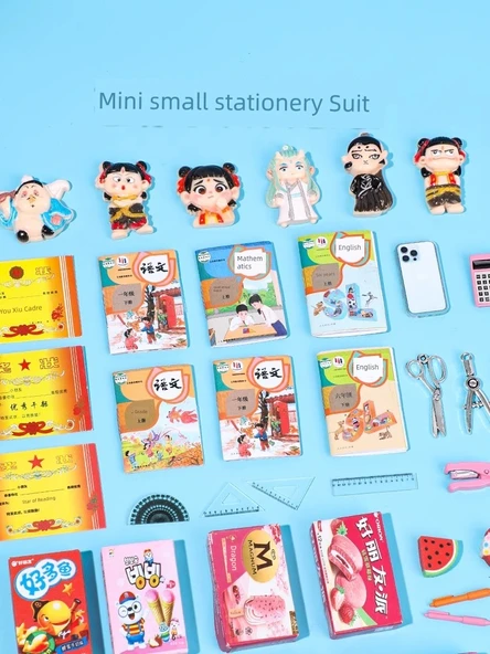 Mini Okul Çantası Kız Oyuncak Seti - Birinci Sınıf Temel Set - 4