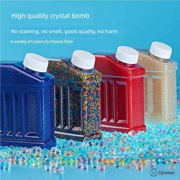 Su Emici Mermer Kristal Yumuşak Mermi Su Boncuğu - Mavi - 120000 Adet (2 Şişe) - Resim 2