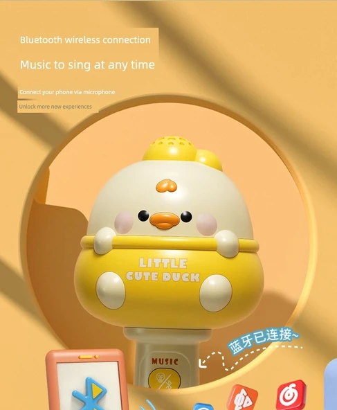 Çocuklar için Karaoke Şarkı Mikrofonu - Lodi Mavi - 11