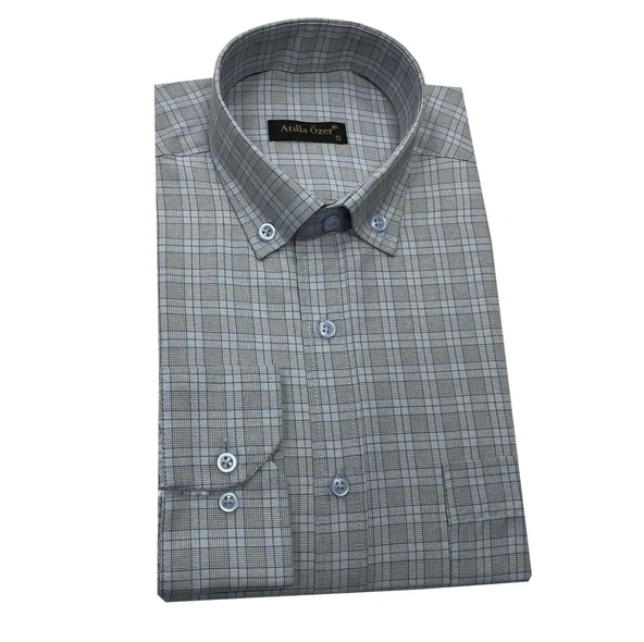 Atilla Özer Uzun Kol Klasik Erkek Gömlek 7333 - Resim 4