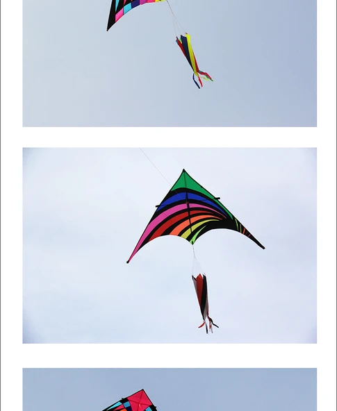 Kite Kuyruk Aksesuarı - Büyük Davul Siyah Beyaz Sarı - 7
