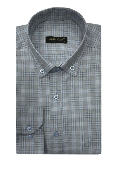Atilla Özer Uzun Kol Klasik Erkek Gömlek 7333 - Resim 3
