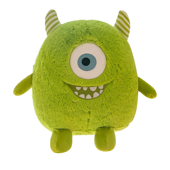 Küçük Canavar Peluş Uyku Yastığı - Yeşil - 20cm - 6
