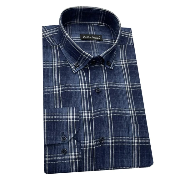 Atilla Özer Uzun Kol Klasik Erkek Gömlek 7333 - Resim 2