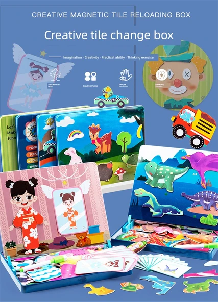 Manyetik Bulmaca Montessori Oyuncakları - Güzel Bir Gün - 7