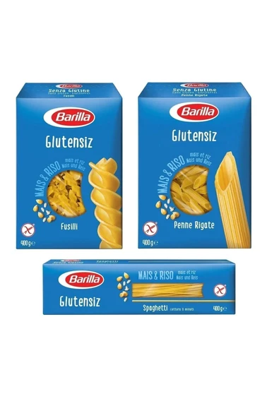 Barilla Glutensiz Makarna Penne 400gr, Fusulli 400gr Ve Spagetti 400 gr (3’LÜ GLUTEN SET) - 2