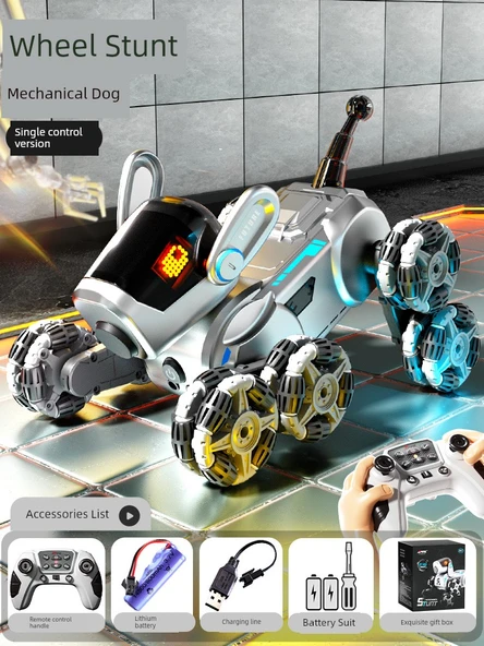 Sekiz Tekerlekli Akrobatik Robot Köpek - Tek Elektrikli Kumanda