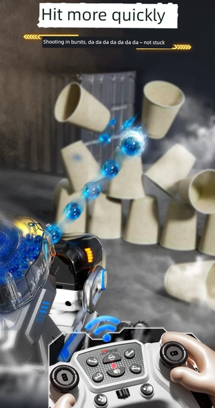 Sekiz Tekerlekli Akrobatik Robot Köpek - Tek Elektrikli Kumanda + Saat - 12
