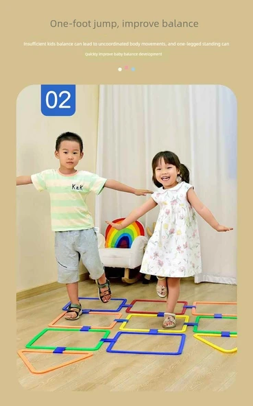 Çocuklar için Sek Sek Yüzük Seti - Tek Kare Kanca 10 - 10