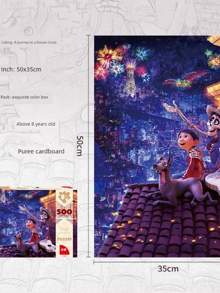 Disney 500 Parça Yapboz - Buz ve Kar - Çizim ve Yapıştırıcı ile - 5