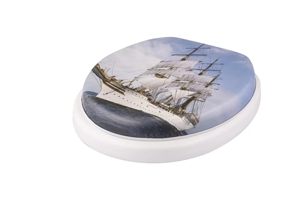 Desenli Yumuşak Süngerli Klozet Kapağı