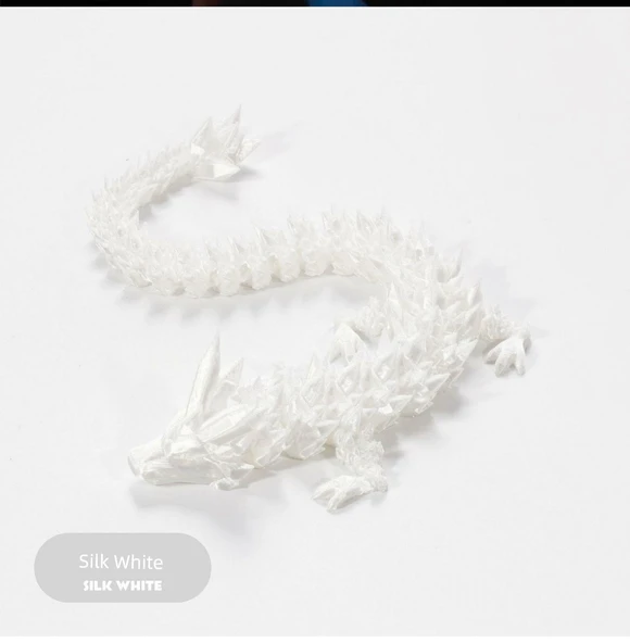 3D Stereo Baskı Kristal Ejderha Hareketli Eklem Oyuncağı - Parlak Ejderha 40cm - 11