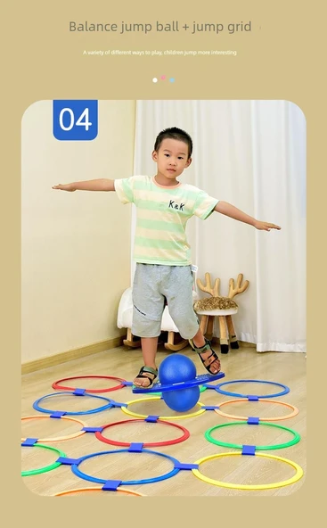 Çocuklar için Sek Sek Yüzük Seti - Büyük 38cm, 10 Yüzük, 10 Buton + Çöp Sınıflandırma - 12