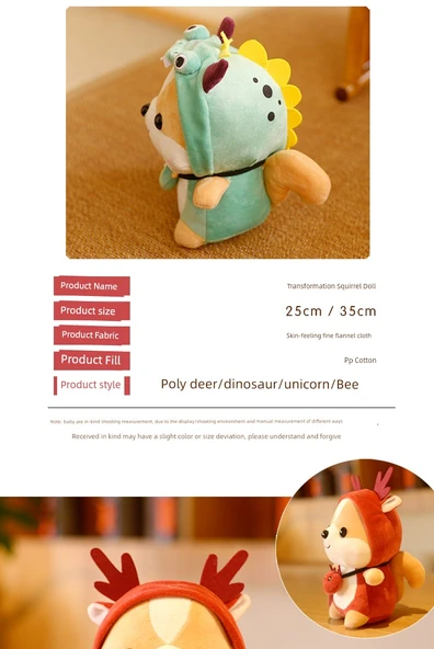 Peluş Tekboynuz Sütlü Domuz - 35cm - 9