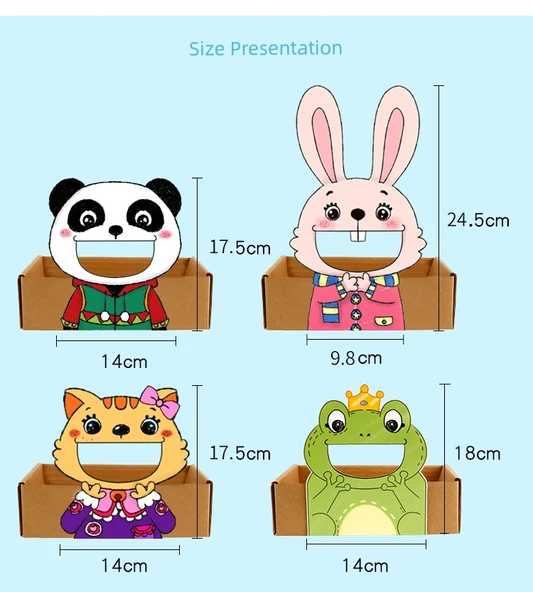 Montessori Küçük Hayvan Bulmaca Oyuncağı - Kedi - 8