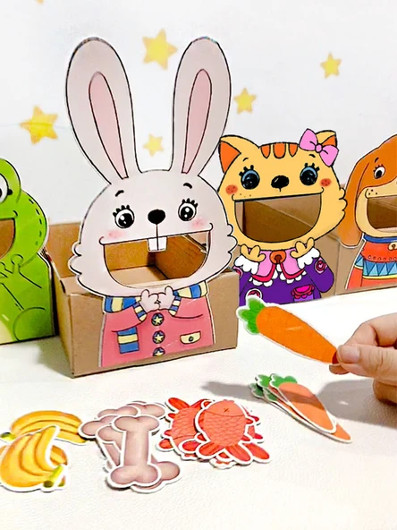 Montessori Küçük Hayvan Bulmaca Oyuncağı - Kedi - 4