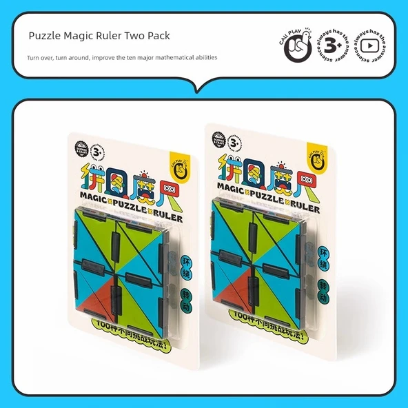 Rubik Yılan Bulmacası - Sihirli Cetvel - 2 Paket
