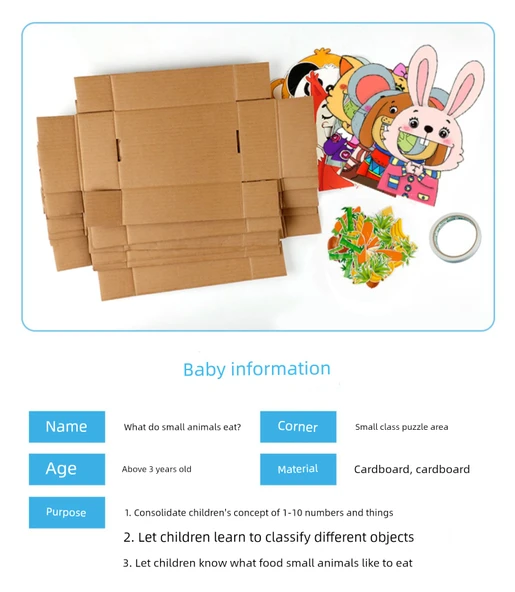 Montessori Küçük Hayvan Bulmaca Oyuncağı - Kedi - 7