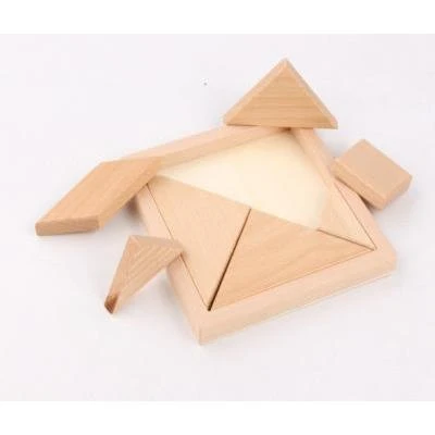 Kütük Tangram Bulmacası 14x14cm
