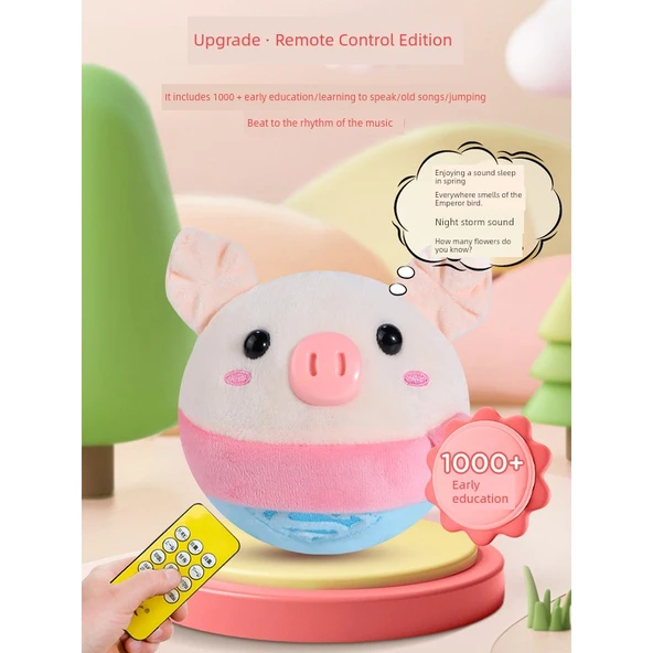 Etkileşimli Müzikal Zıplayan Peluş Oyuncak - Turp Tavşanı - Şarjlı - Çince - 5