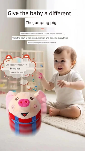 Etkileşimli Müzikal Zıplayan Peluş Oyuncak - Turp Tavşanı - Şarjlı - Çince - 8