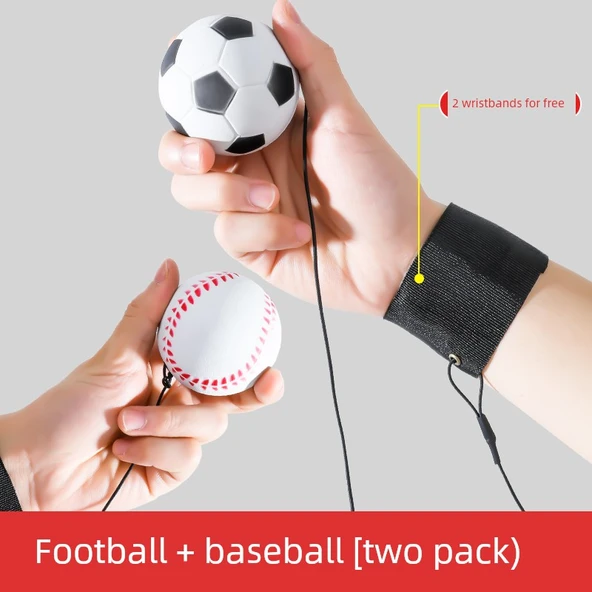 Spor Topu Egzersiz Oyuncağı - [2 Paket] Futbol + Beyzbol