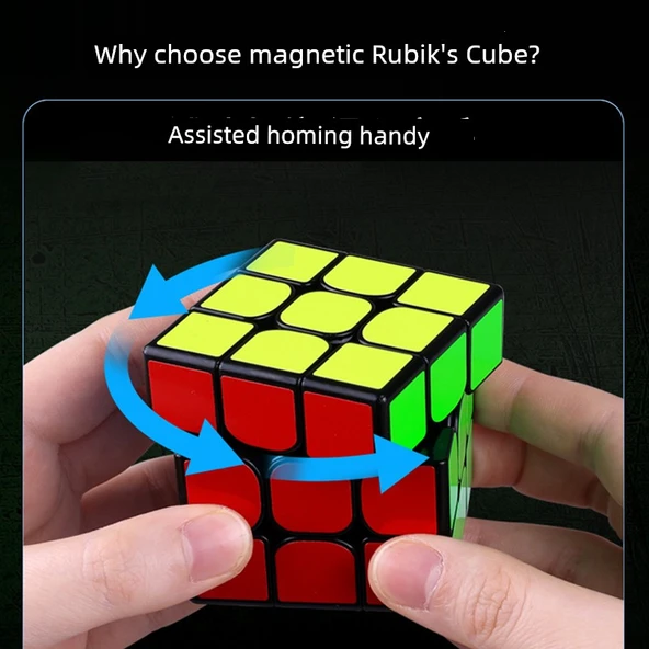 3x3 ve 4x4 Düz Renkli Manyetik Hız Küp Seti - 3