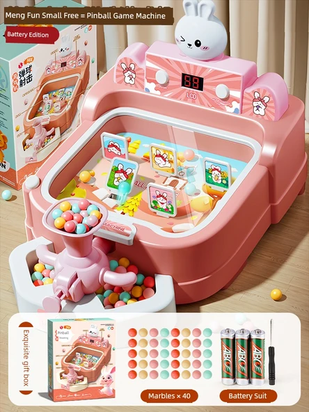 Çocuklar için Bulmaca Boncuk Oyun Makinesi - Meng Fun Tavşan - 40 Boncuk - Pil Versiyonu