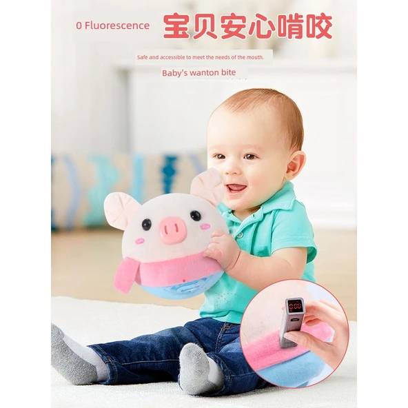 Etkileşimli Müzikal Zıplayan Peluş Oyuncak - Turp Tavşanı - Şarjlı - Çince - 2
