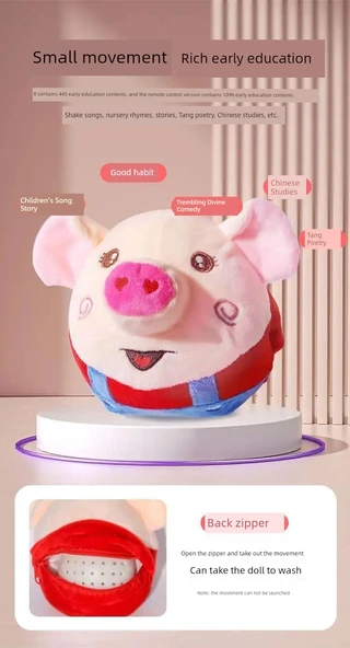 Etkileşimli Müzikal Zıplayan Peluş Oyuncak - Tavşan - Şarjlı - Çince - 6