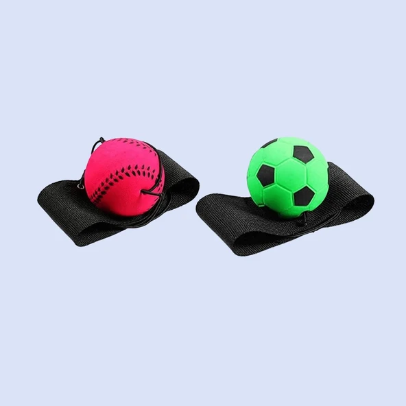 Spor Topu Egzersiz Oyuncağı - [2 Paket] Flüoresan Futbol + Flüoresan Beyzbol