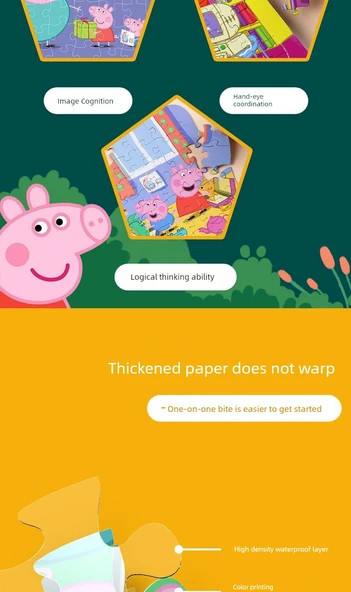 Peppa Pig Bulmaca Seti - 100 Kutulu Set [2 Kutulu Set] - 11