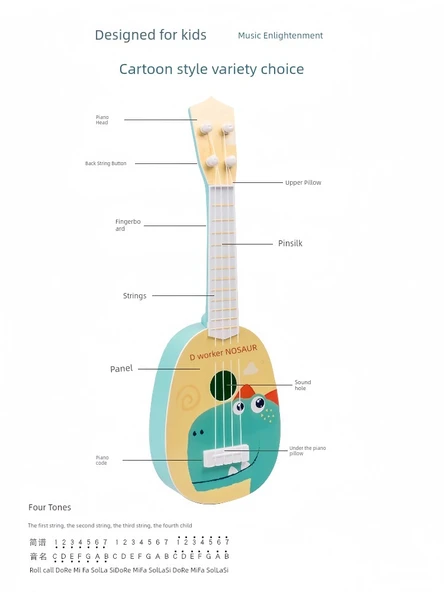 Müzik Aleti Ukulele - Pembe Pony - 5