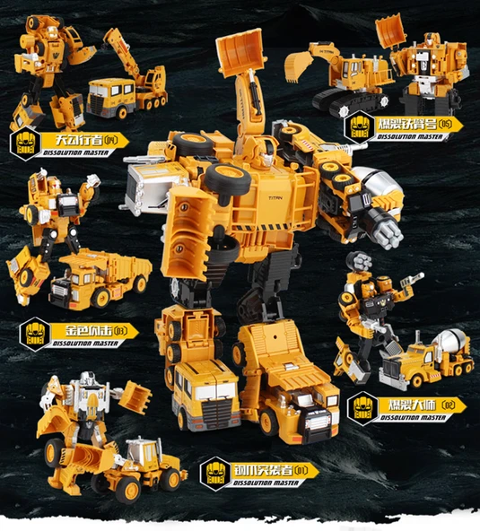 Değişim Oyuncak Alaşım Mühendislik Aracı Robot Hercules Ekskavatör Kamyon - Tongtian Kol-Krane - 8