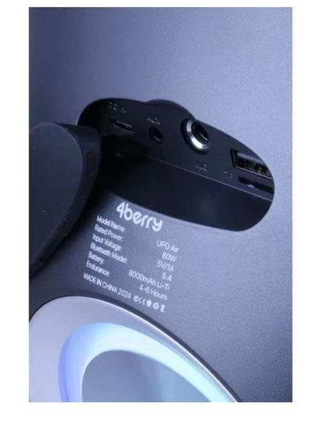 UFO AİR 80W/ SPE-02G BLUETOOTH SPEAKER/GRİ - 4