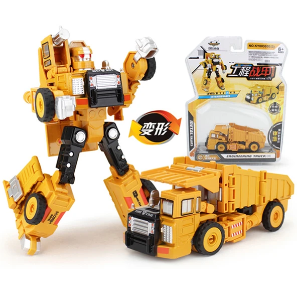 Değişim Oyuncak Alaşım Mühendislik Aracı Robot Hercules Ekskavatör Kamyon - Tongtian Kol-Krane - 5