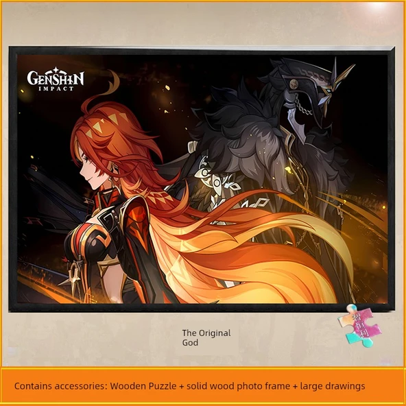 Orijinal Tanrı Anime Oyunu 1000 Parça Ahşap Bulmaca - Büyük Ahşap 1000 [Fig. 28] - 6