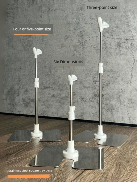 Ayarlanabilir BJD Bebek Sergi Standı - 26cm Şeffaf Braket 5 (30cm silikon için) - 2