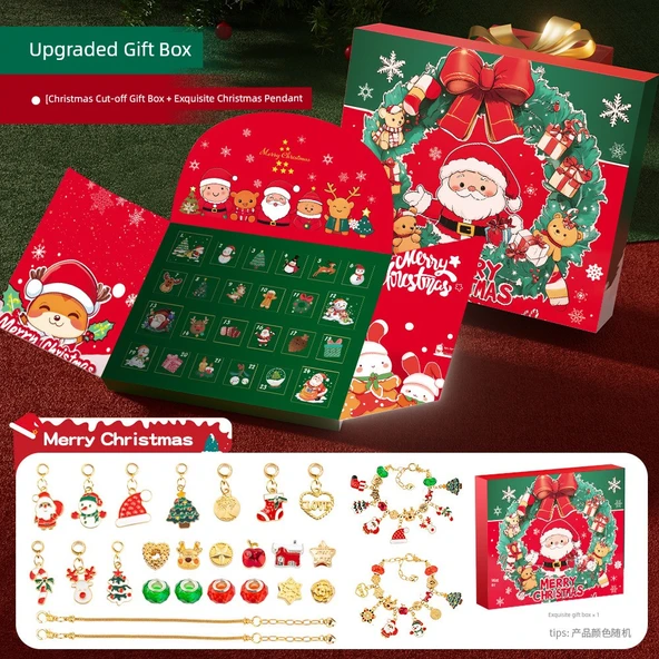 DIY Boncuklu Bilezik Yapım Kiti - Noel Temalı Hediye Kutusu Müzik