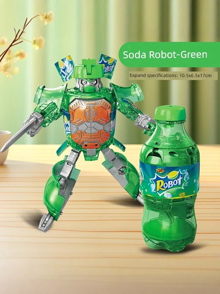 Dönüşüm Robot Oyuncağı - Soda Samurayı-Yeşil