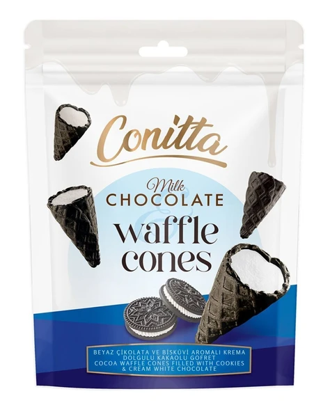 Conitta Beyaz Çikolata ve Kakaolu Gofret 80 Gr. (1 Paket)